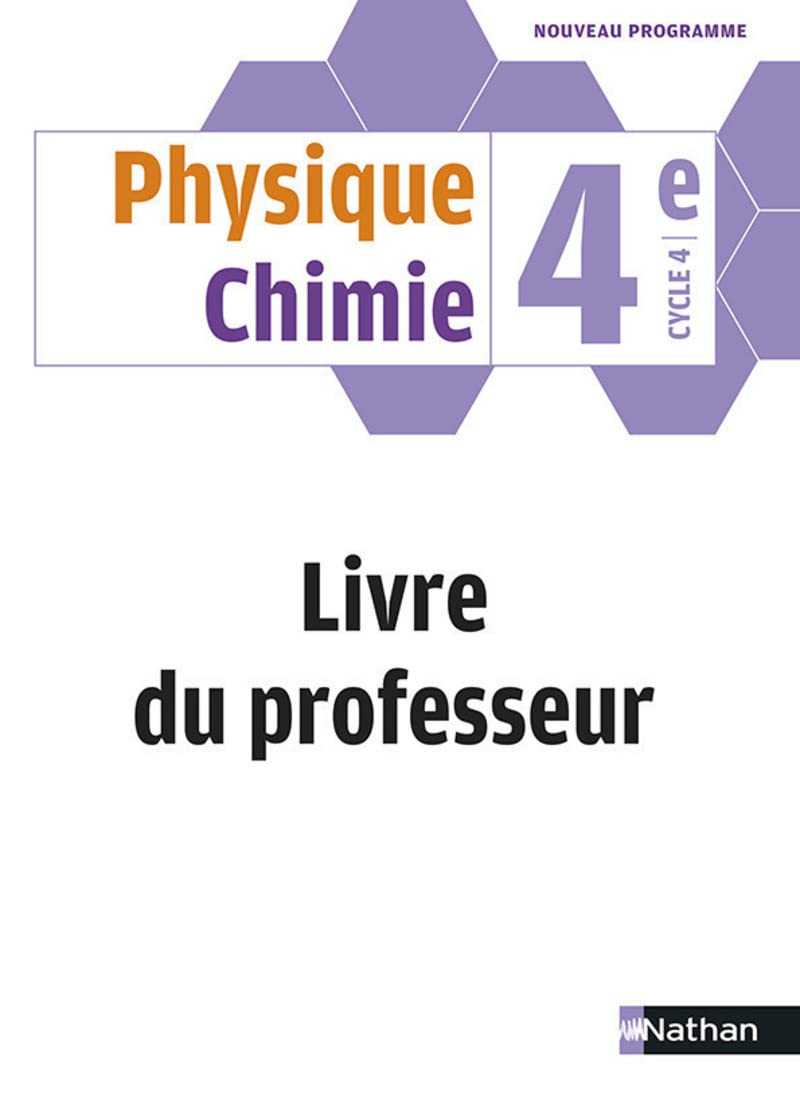 Physique Chimie 4e - Livre du Professeur 2017 Education & Training