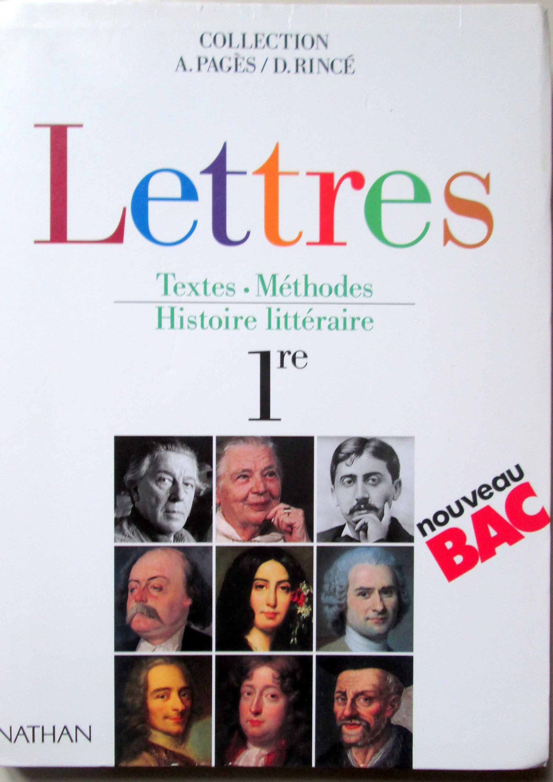 LETTRES 1ERE TEXTES METHODES HISTOIRE LITTERAIRE.: Nouveau bac Books