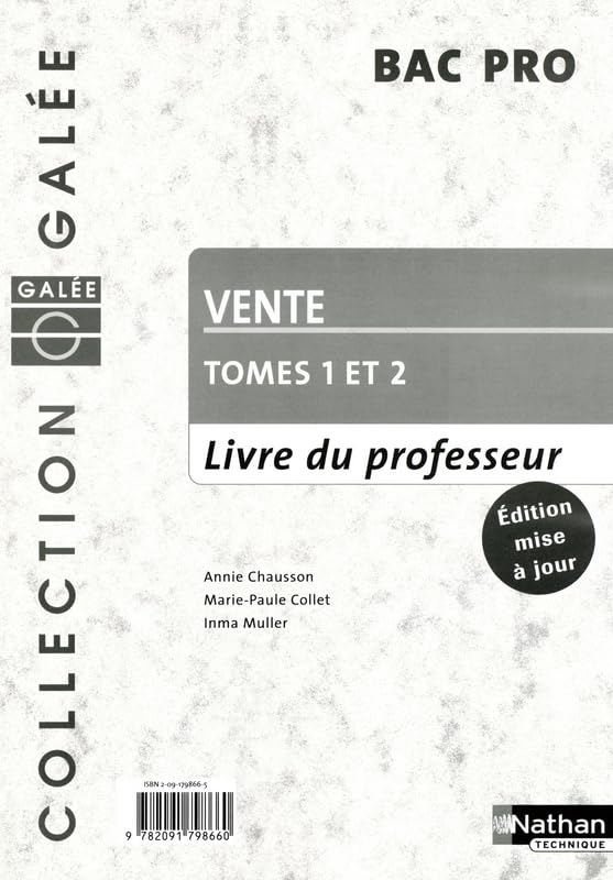 Vente Bac pro: Livre du professeur Tomes 1 et 2 Books