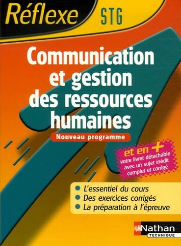 COMMUNICATION ET GESTION DES RESSOURCES HUMAINES NOUVEAU PROGRAMME STG book
