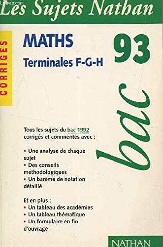 Sujets bac 93 maths f g h corriges book
