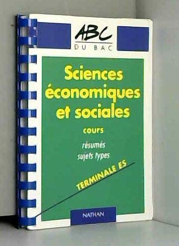 Sciences économiques et sociales terminale ES book