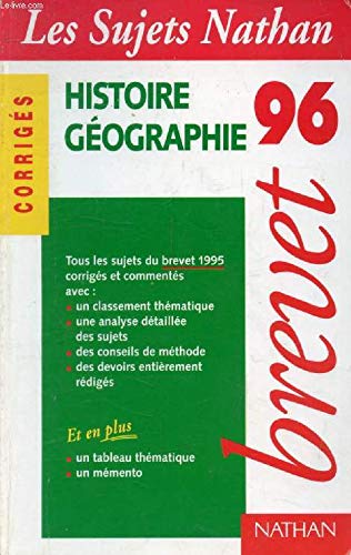 Brevet 95-96 hist.géo corr book