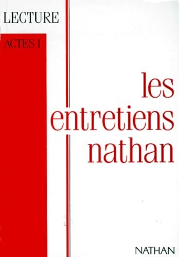 Les Entretiens Nathan Sur La Lecture. Actes 1, 1990 book