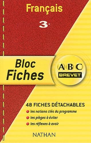 ABC Brevet - Bloc Fiches : Français, 3e book