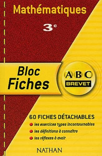 ABC Brevet - Bloc Fiches : Mathématiques, 3e book