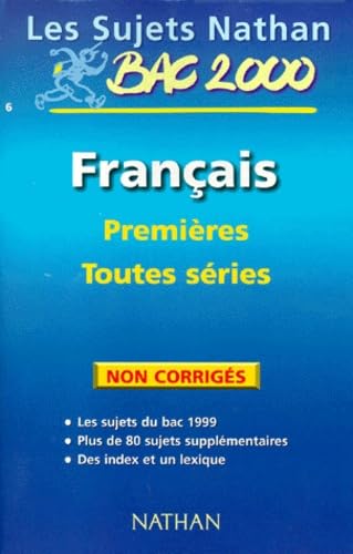 Bac français, première ES, sujets non corrigés du bac 99 book