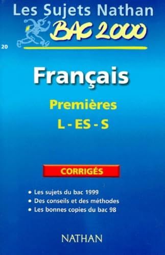 Français premières L ES S, bac 2000 Books