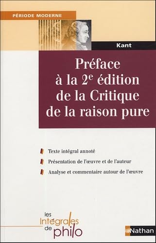 Préface à la 2e édition de la Critique de la raisonpure Books