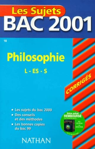 Bac 2001 : Philospohie Terminale L ES S (sujets corrigés) book