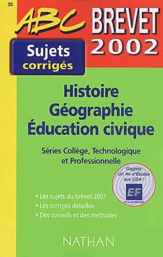 Brevet 2002 Histoire Géographie Education civique book