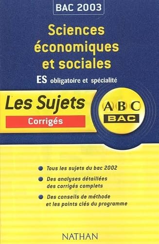 ABC Bac : Sciences économiques et sociales, Bac ES book