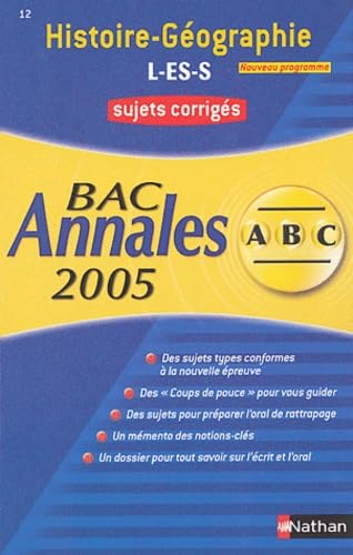Histoire géographie L, ES, S : corrigés book