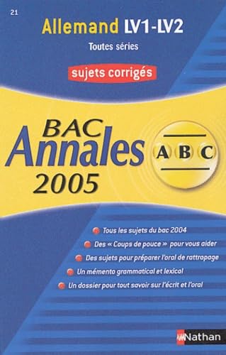 Allemand, LV1, LV2 toutes séries : corrigés book