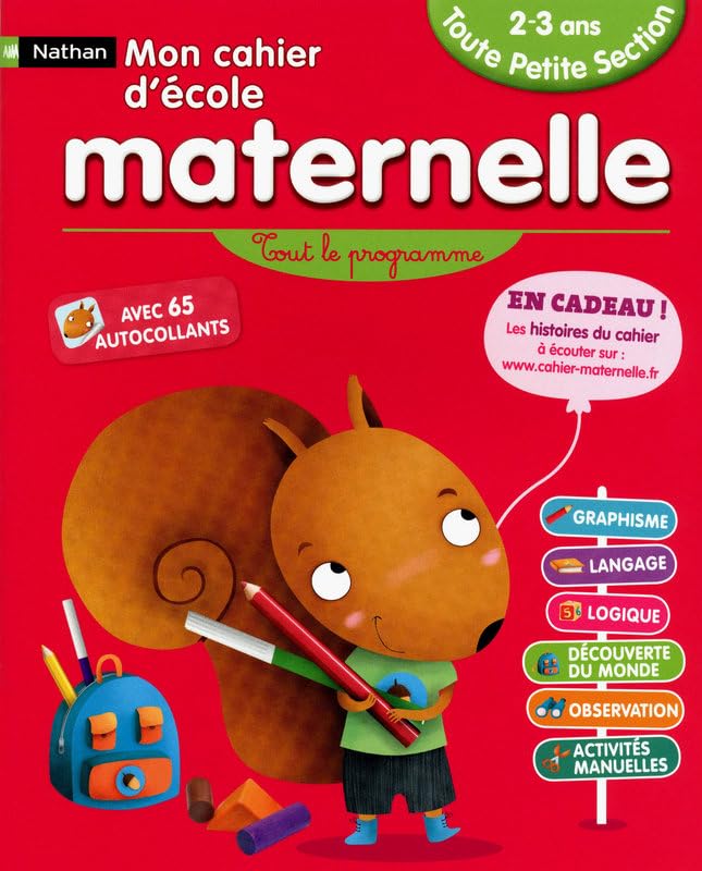 Mon cahier d'école maternelle, tout petite section book
