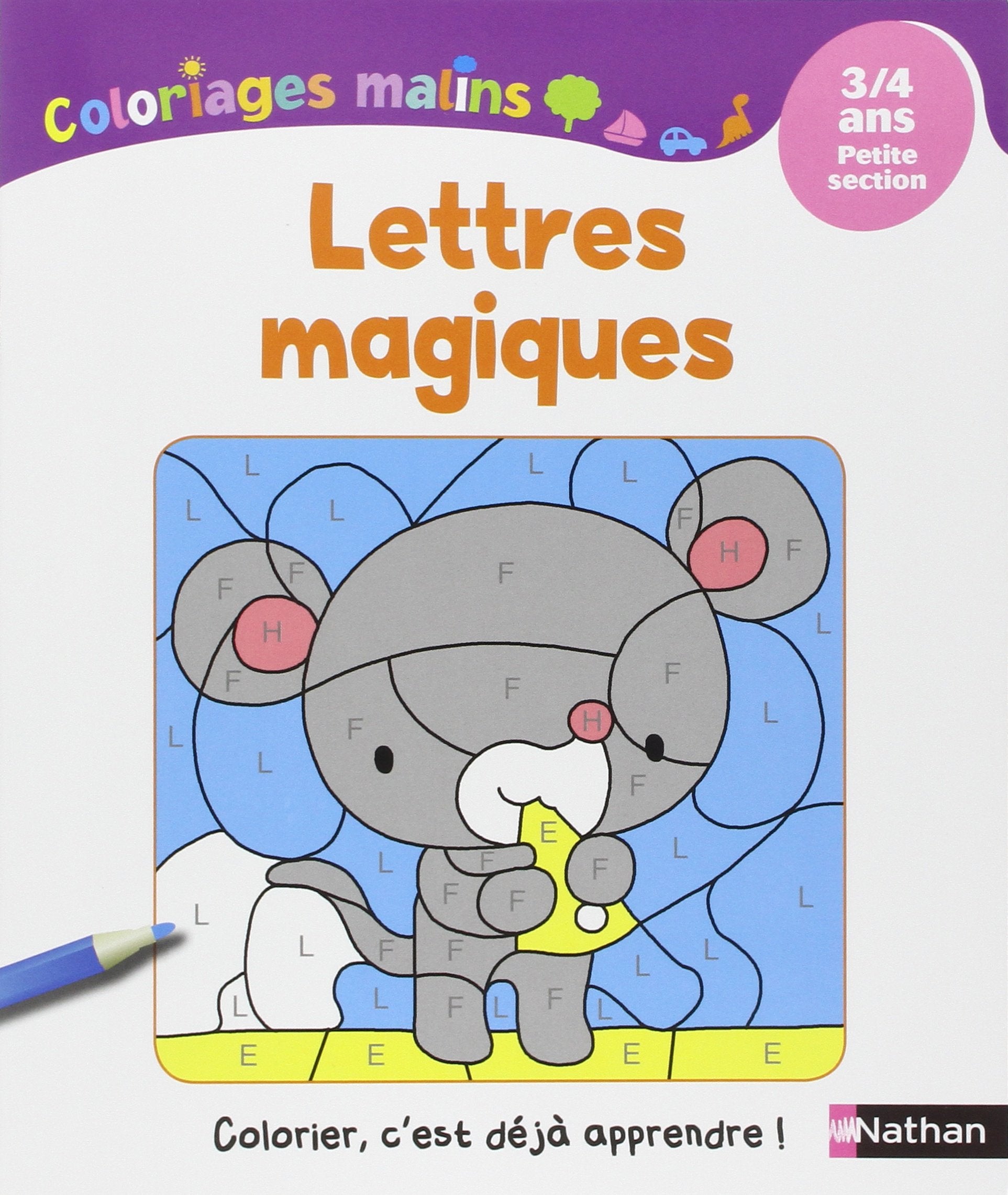Coloriages Malins - Lettres Magiques PS book