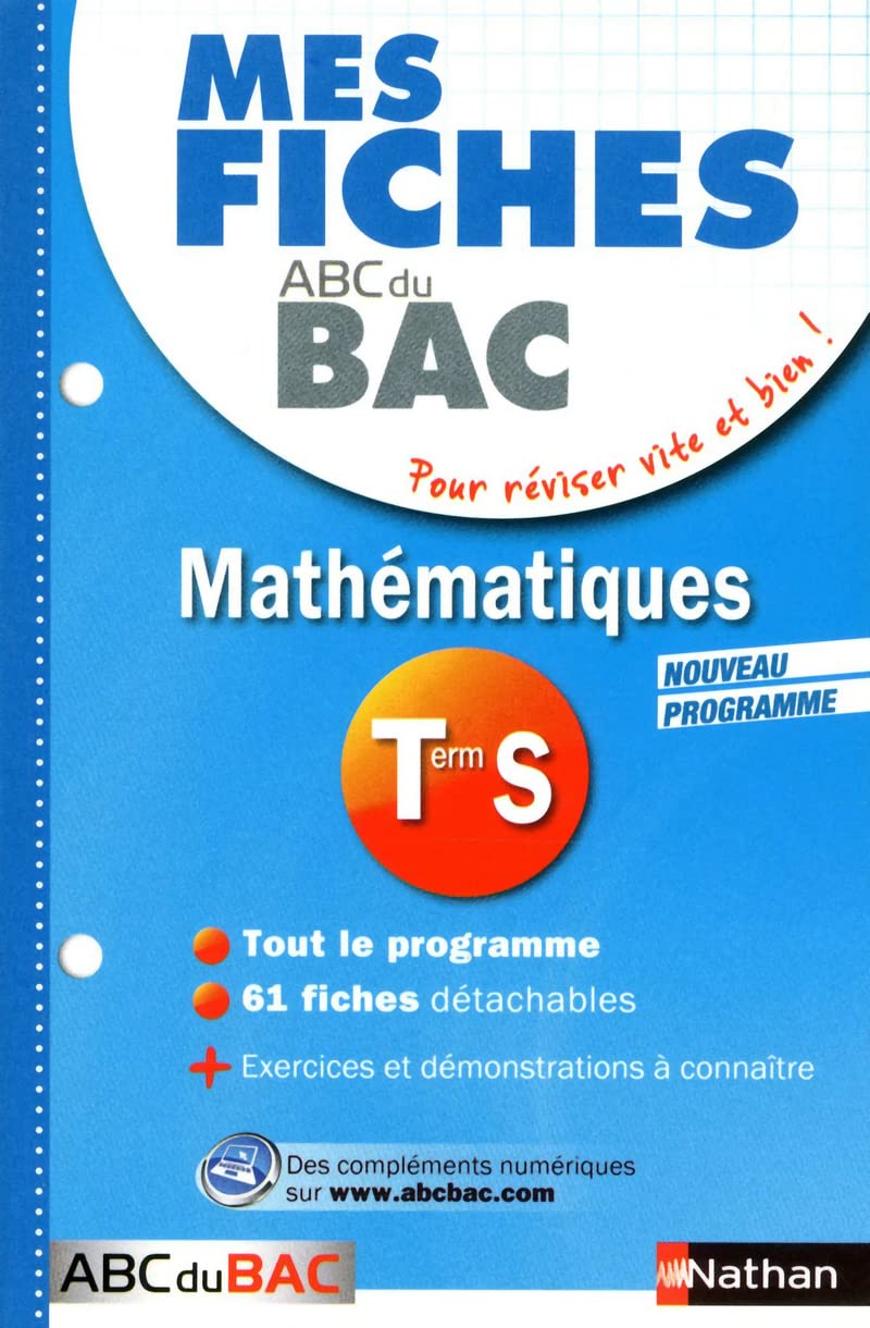 Mes fiches ABC du BAC Maths Term S Professional & Reference Books