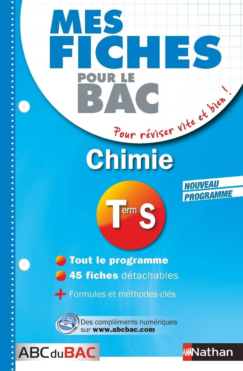 Mes fiches ABC du BAC Chimie Term S: Term S book