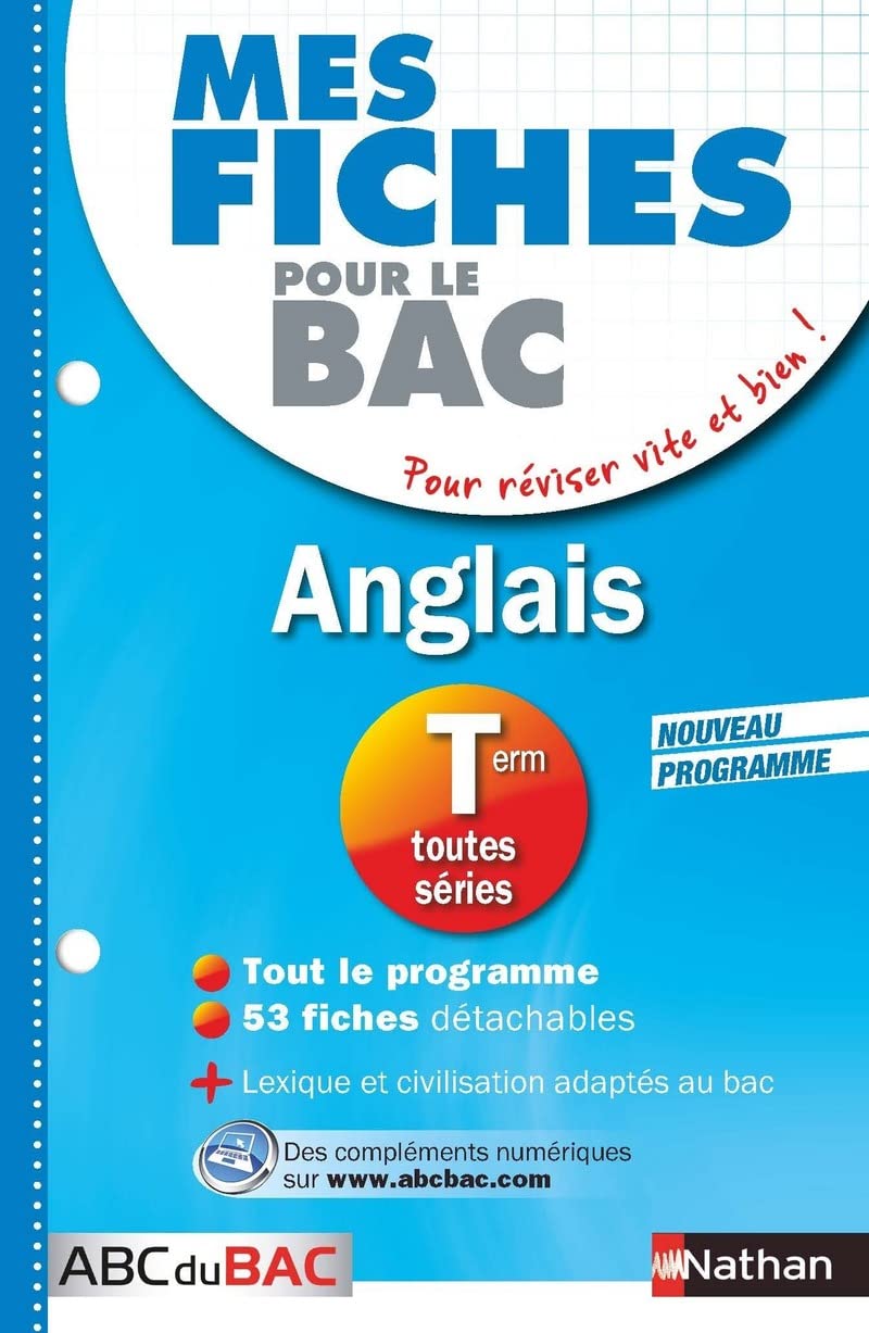Mes fiches ABC du BAC Anglais Term toutes séries Professional & Reference Books
