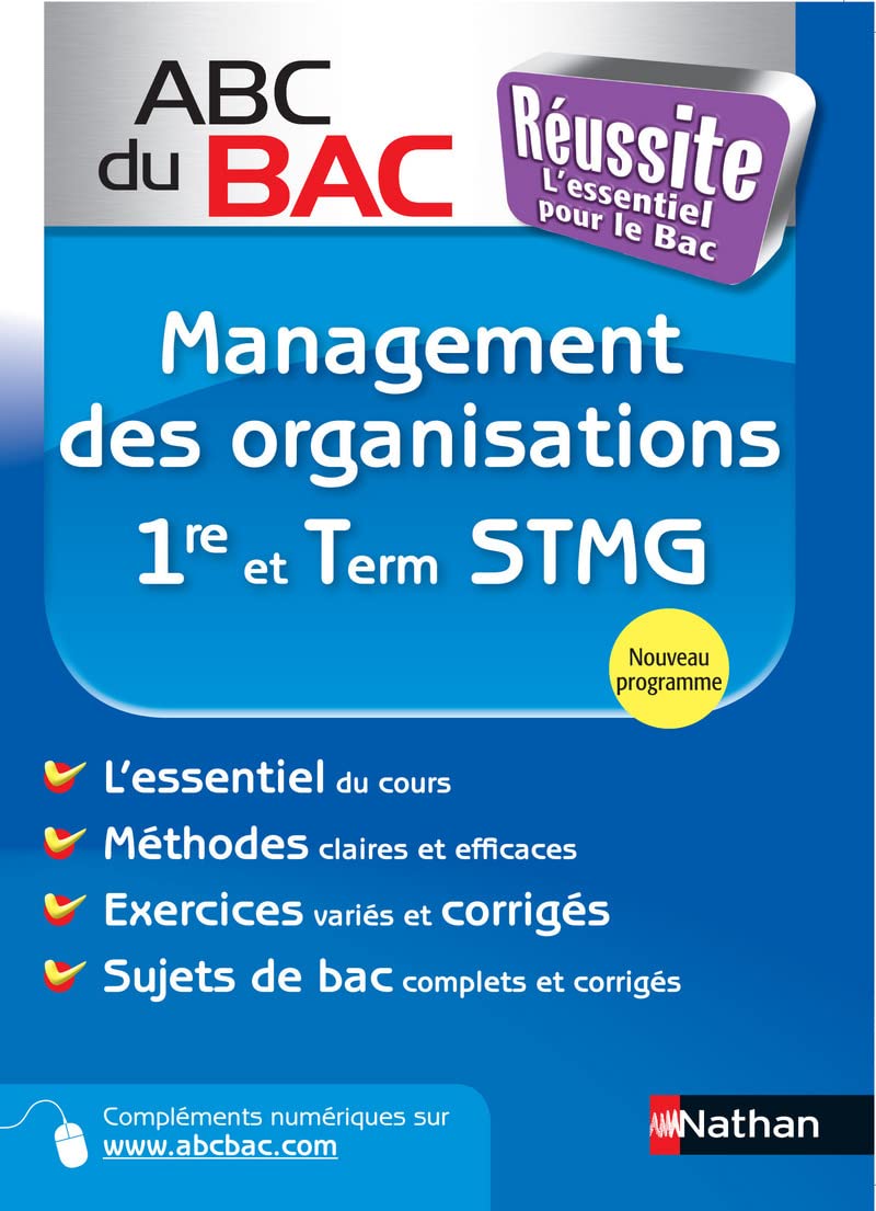 ABC du BAC Réussite Management des organisations 1re et Term STMG book