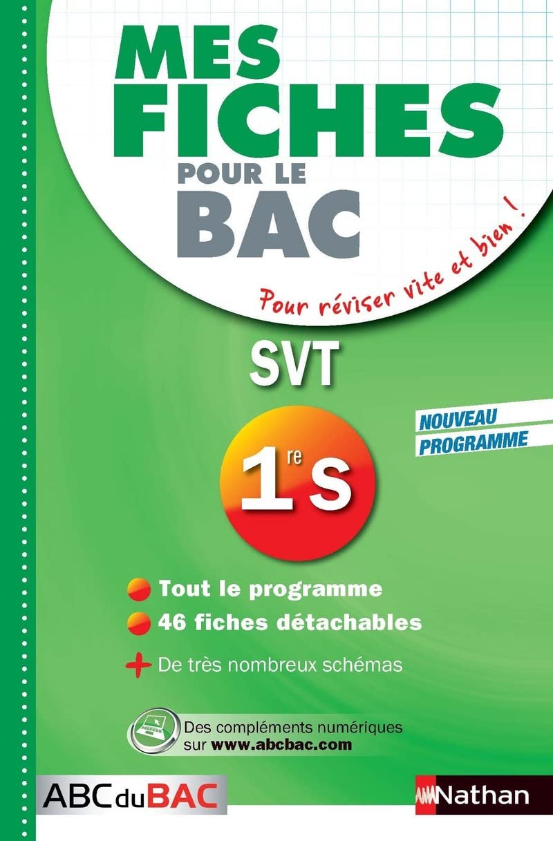 Mes fiches ABC du BAC SVT 1re S book