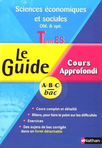 Sciences économiques et sociales Tle ES obl & spé: Cours approfondi Programme 2003 book