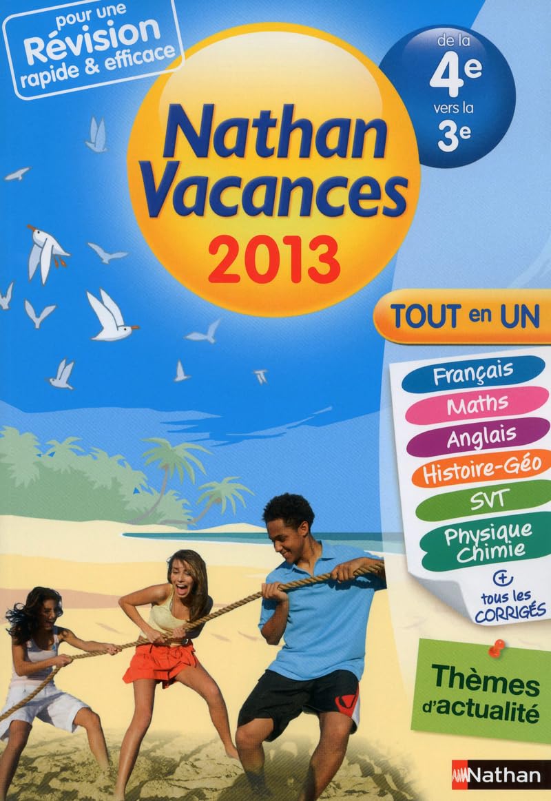 Nathan vacances tout en un de la 4e vers la 3e Books