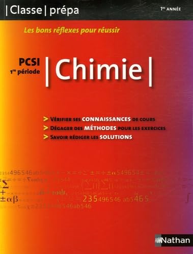 Chimie - PCSI 1re période Classe Prépa Natural Sciences