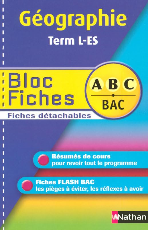 BLOC FICHES ABC GEOG TERM L ES book