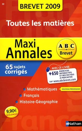 MAXI ANNALES BREVET 2009 book