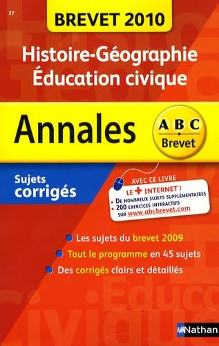 Histoire-Géographie-Education civique 3e: Sujets corrigés book
