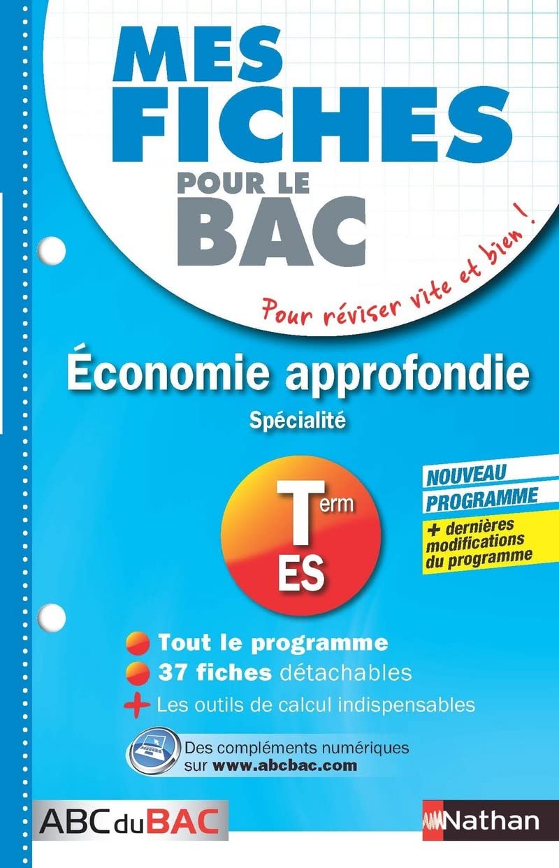 Mes fiches ABC du BAC Economie approfondie Term ES book