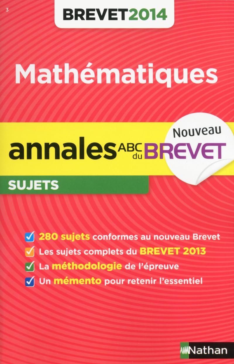 Mathématiques 3e: Annales, sujets Books