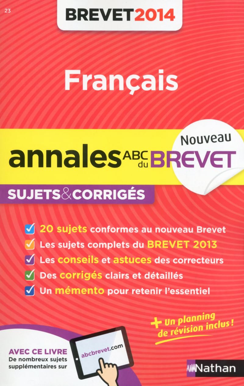 ANNALES BREVET 2014 FRANCAIS book