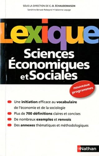 LEXIQUE SCIENCES ECONOMIQUES ET SOCIALES Non-fiction