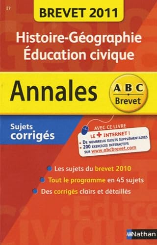 Histoire-Géographie-Education civique: Sujets corrigés book