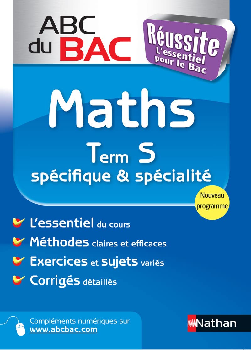 ABC du BAC Réussite Maths Term S spécifique et spécialité book