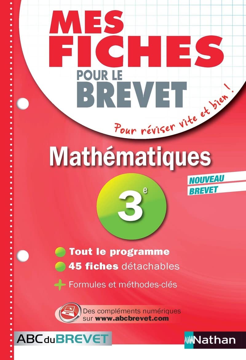 Mes Fiches ABC du Brevet Mathématiques 3e Professional & Reference Books