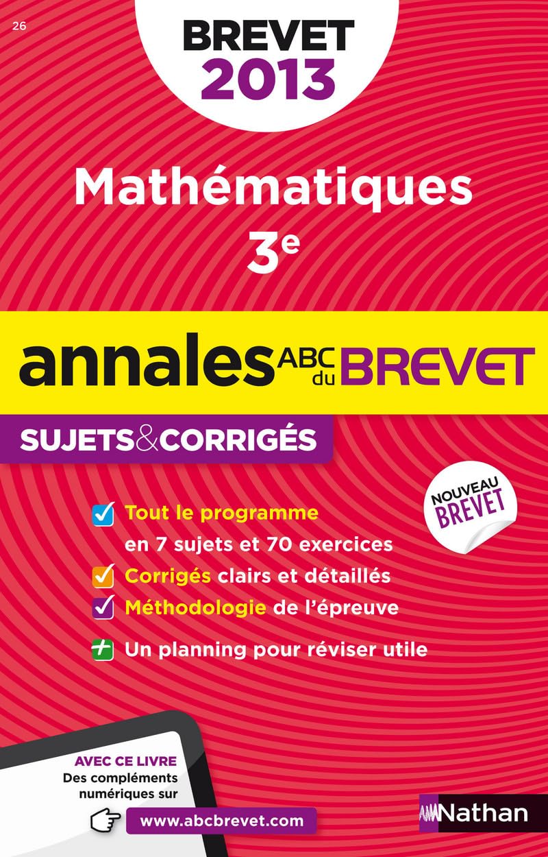 ANNALES BREVET 2013 MATHS CORR book