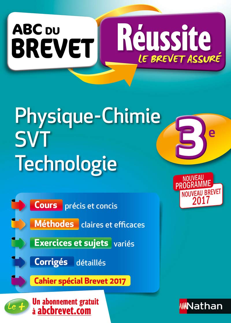 ABC du BREVET Réussite Physique-Chimie SVT Techno 3e book