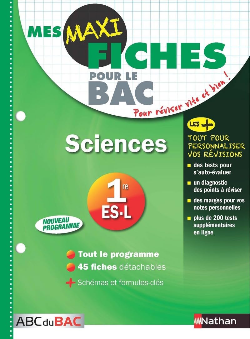 Mes MAXI Fiches Sciences 1re ES.L book