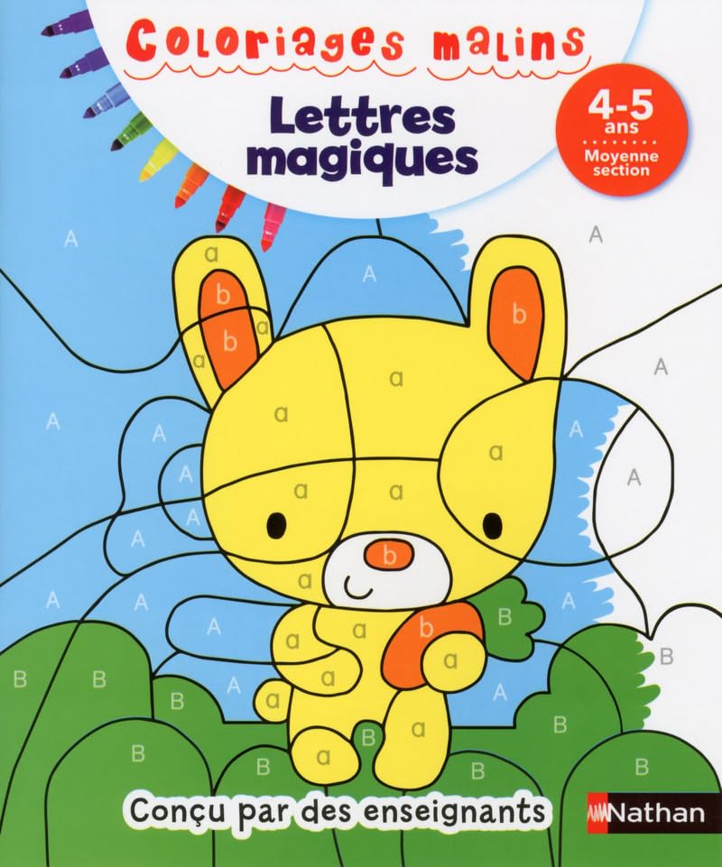 Lettres magiques MS 4/5 ans - Coloriages malins Non-fiction