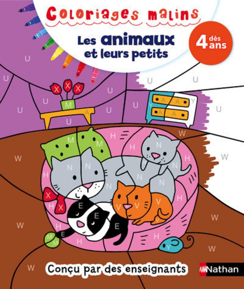 Coloriages magiques - Les animaux et leurs petits - Pour apprendre les lettres et les nombres en coloriant - Petite Section de maternelle dès 4 ans book