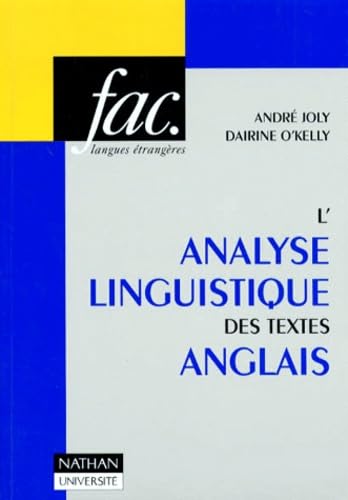 L'Analyse linguistique des textes anglais book