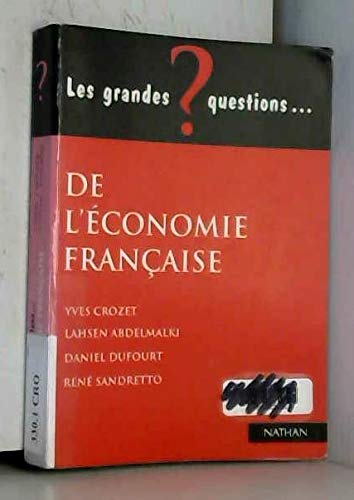 Les grandes questions de l'économie française book
