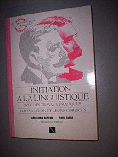 Initiation a la linguistique 031497 book