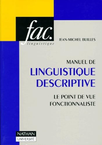 Manuel de linguistique descriptive: Le point de vue fonctionnaliste book