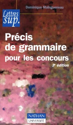 Précis de grammaire pour les concours book