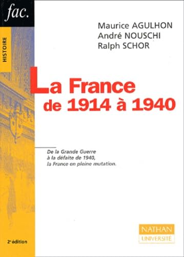 La France de 1914 à 1940 book