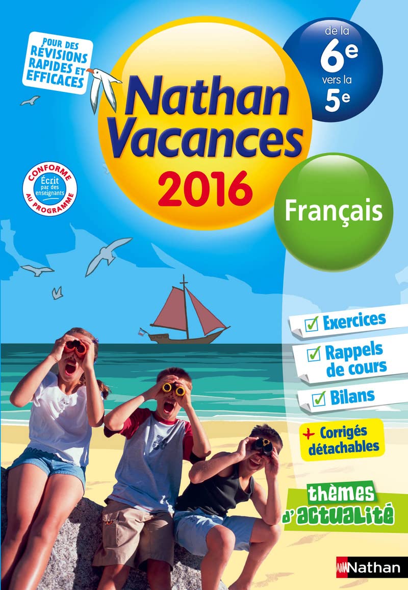 Nathan Vacances Français - De la 6e vers la 5e book